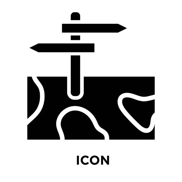 白い背景に 透明な背景にサインポスト サインのロゴのコンセプトに分離記号ポスト アイコン ベクトルいっぱい黒い記号 — ストックベクタ