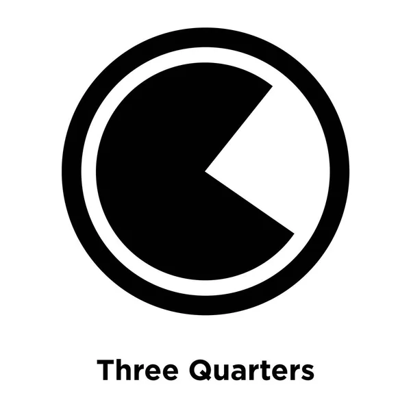 Tři Čtvrtiny Ikonu Vektorové Izolovaných Bílém Pozadí Logo Koncept Tří — Stockový vektor