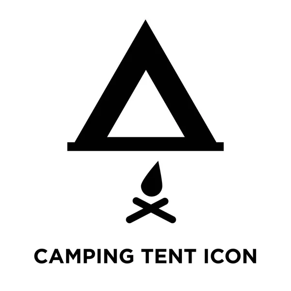 Camping Tent Icon Vector Isolated White Background Logo Concept Camping — Stock Vector