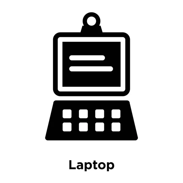 白い背景に 透明な背景は サインオン ラップトップのロゴのコンセプトに分離されたラップトップのアイコン ベクトルいっぱい黒い記号 — ストックベクタ