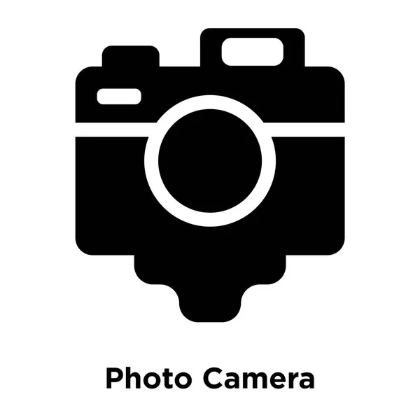 Foto Kamera Ikonen Vektor Isolerad Vit Bakgrund Logotypen Begreppet Fotokamera — Stock vektor