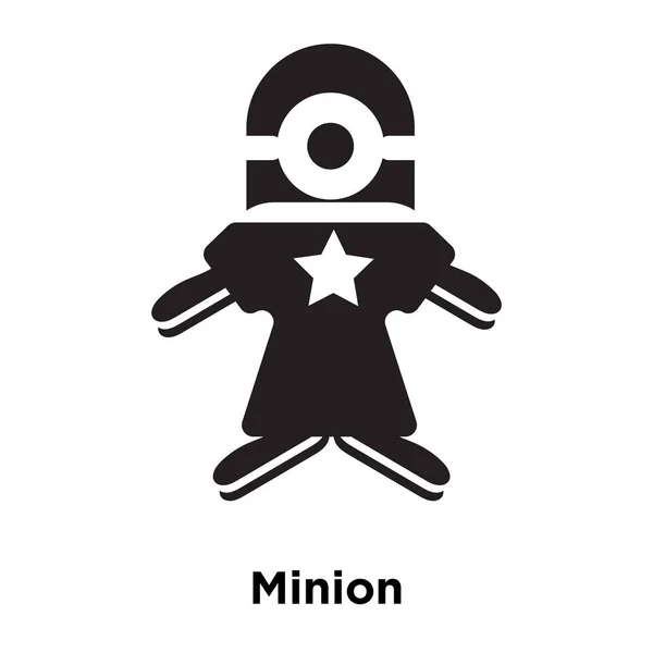 Minion Ikonen Vektor Isolerad Vit Bakgrund Logotypen Begreppet Minion Logga — Stock vektor