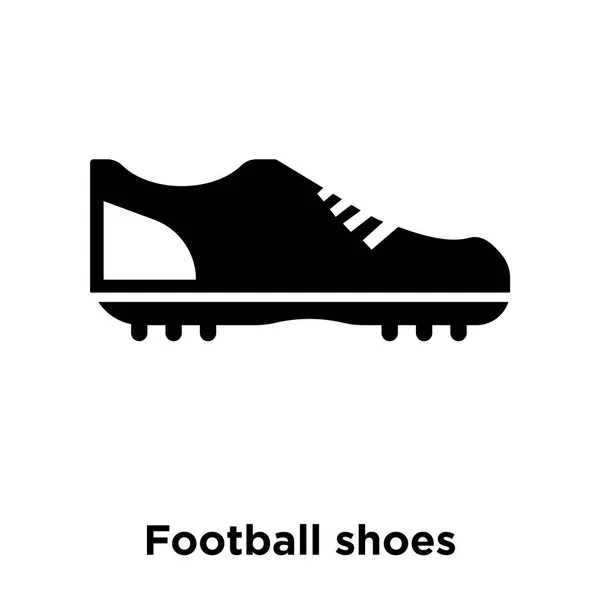 足球鞋图标矢量孤立的白色背景 标志概念足球鞋标志在透明的背景 充满黑色符号 — 图库矢量图片