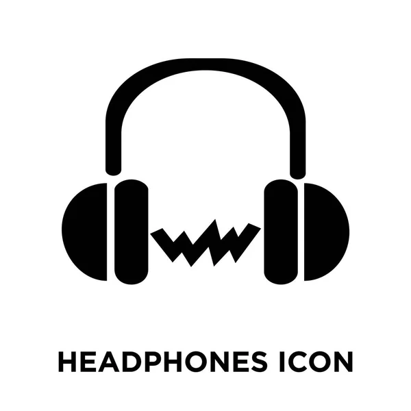Headphones Icon Vector Isolated White Background Logo Concept Headphones Sign — Stock Vector