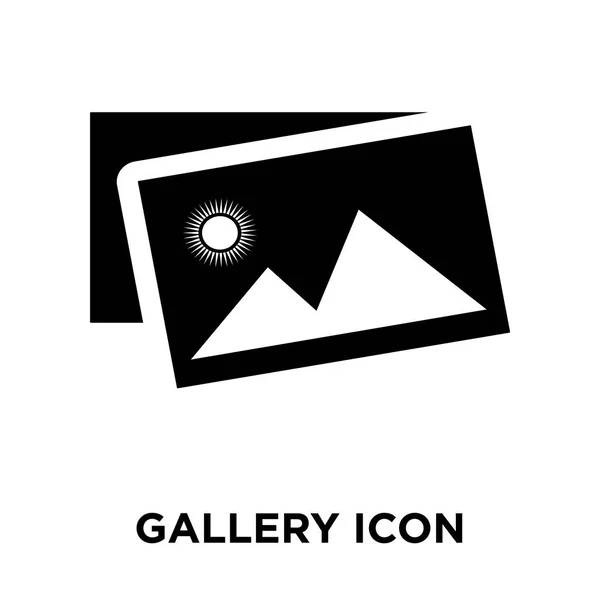 Galleri Ikon Vektor Isolerad Vit Bakgrund Logotypen Begreppet Galleri Logga — Stock vektor
