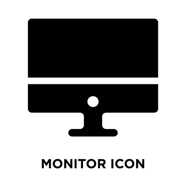 Monitora Icona Vettoriale Isolato Sfondo Bianco Logo Concetto Monitora Segno — Vettoriale Stock