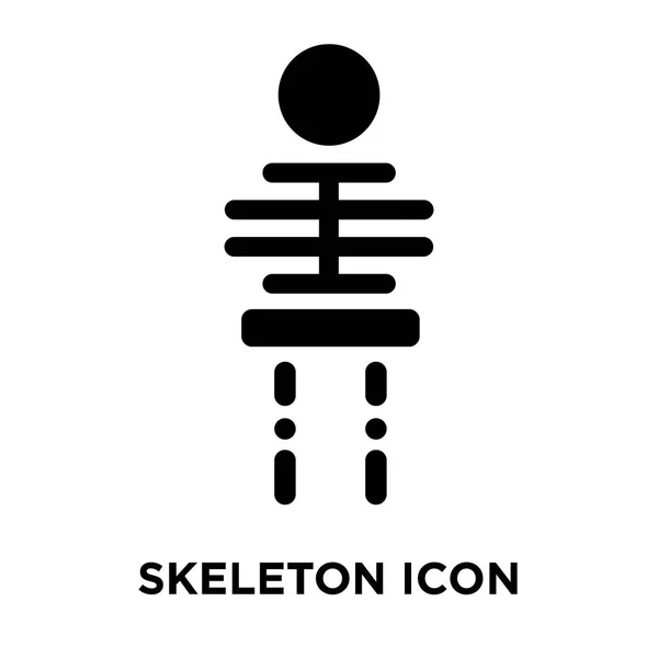 Esqueleto Icono Vector Aislado Sobre Fondo Blanco Logotipo Concepto Signo — Archivo Imágenes Vectoriales
