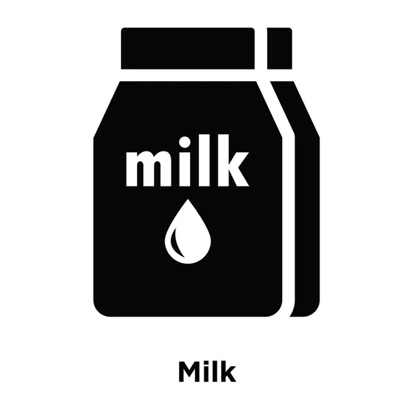 Διάνυσμα Εικονίδιο Γάλα Που Απομονώνονται Λευκό Φόντο Λογότυπο Έννοια Του — Διανυσματικό Αρχείο
