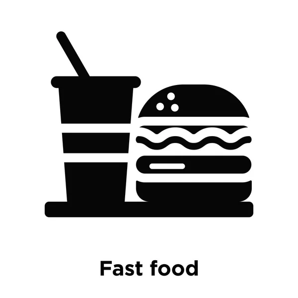 Fast Food Icon Vector Isolated White Background Logo Concept Fast — Stock Vector