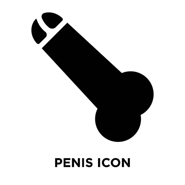 Penis icon vector isolated on white background, logo concept of Penis sign on transparent background, filled black symbol