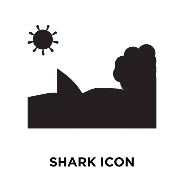 Icono Tiburón Vector Aislado Sobre Fondo Blanco Concepto Logotipo Signo — Archivo Imágenes Vectoriales