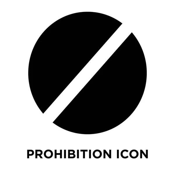 白い背景に 透明な背景に禁止標識のロゴのコンセプトに分離禁止アイコン ベクトルいっぱい黒い記号 — ストックベクタ