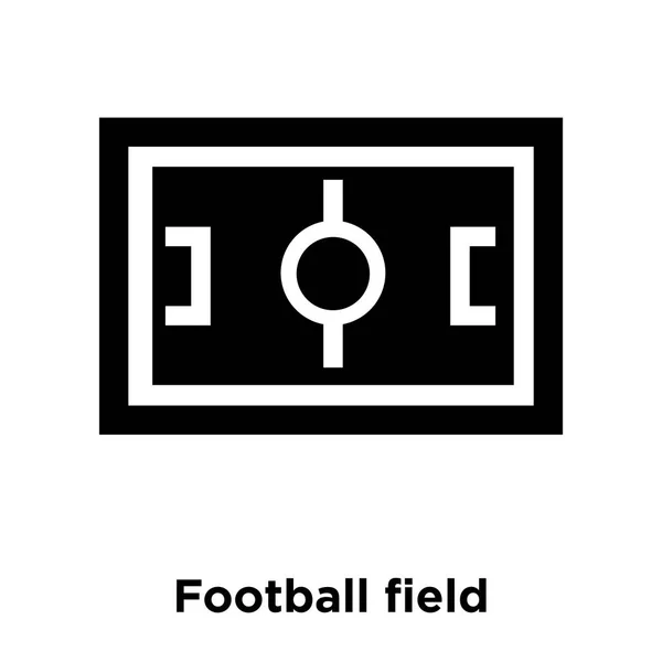 Иконка Футбольного Поля Вектор Изолирован Белом Фоне Логотип Концепции Футбольного — стоковый вектор