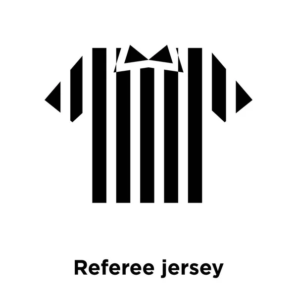 レフリー ジャージー アイコン ベクトル白い背景に分離された透明な背景 塗りつぶし黒シンボル サインオン レフリー ジャージーのロゴのコンセプト — ストックベクタ
