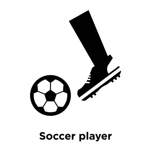 Futball Játékos Ikon Vektor Elszigetelt Fehér Background Logo Fogalmának Futballista — Stock Vector