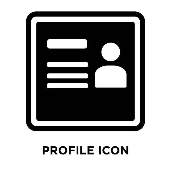 Profil Icon Vektor Isoliert Auf Weißem Hintergrund Logo Konzept Des — Stockvektor
