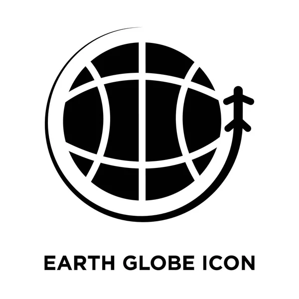 Earth Globe sign. Vector. White icon with soft shadow on transparent