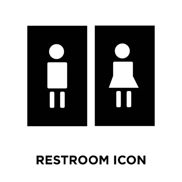 白い背景に 透明な背景にトイレのサインのロゴのコンセプトに分離トイレ アイコン ベクトルいっぱい黒い記号 — ストックベクタ