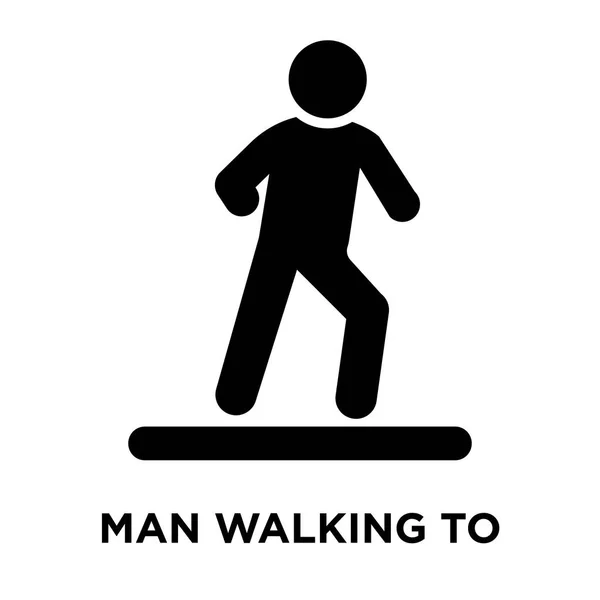 Man Lopen Juiste Pictogram Vector Geïsoleerd Een Witte Achtergrond Logo — Stockvector