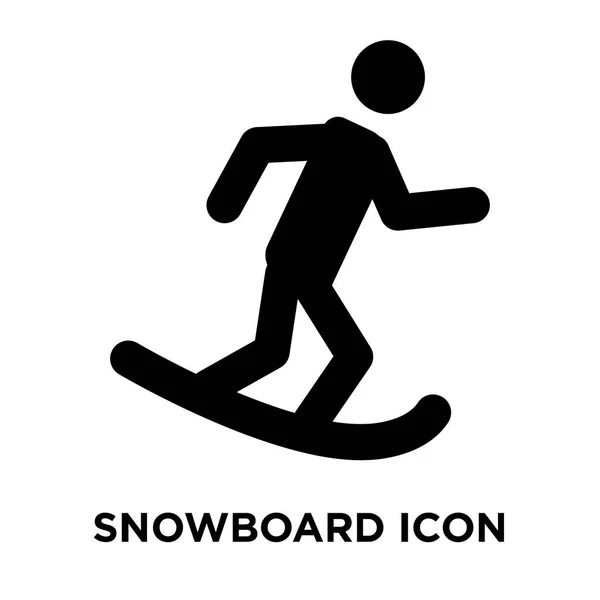 Snowboard Icon Vector Isolated White Background Logo Concept Snowboard Sign — Stock Vector