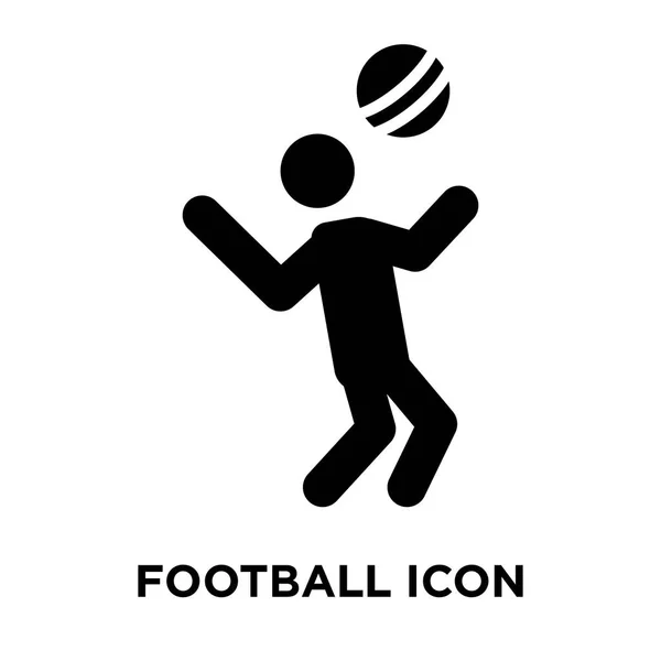 足球图标矢量在白色背景下被隔绝 标志概念橄榄球标志在透明背景 被填装的黑色标志 — 图库矢量图片