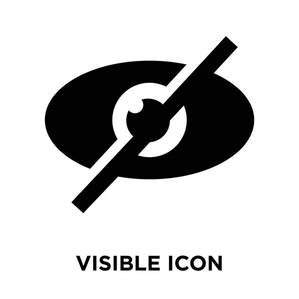 白い背景に 透明な背景で目に見えるサインのロゴのコンセプトに分離された目に見えるアイコン ベクトルいっぱい黒い記号 — ストックベクタ