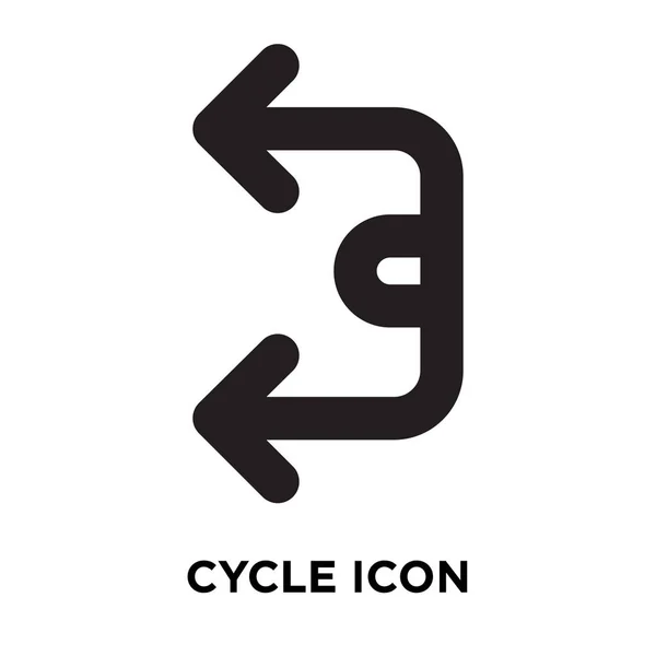 Cyklu Ikony Wektorowe Białym Tle Białym Tle Koncepcja Logo Cyklu — Wektor stockowy