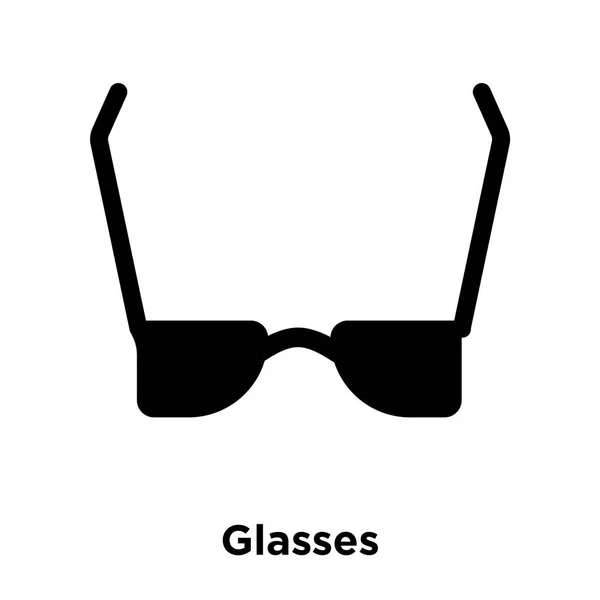 眼镜图标矢量隔离在白色背景 标志概念的眼镜标志在透明的背景 充满黑色符号 — 图库矢量图片