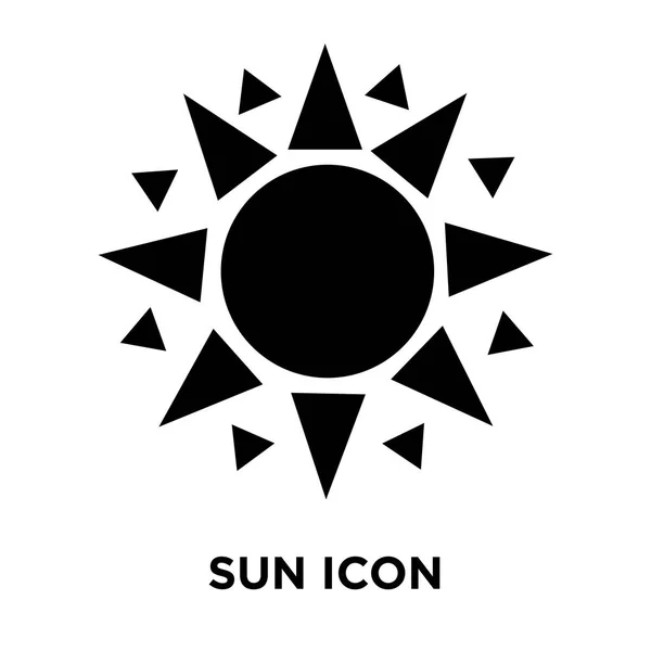 Vector Icono Sol Aislado Sobre Fondo Blanco Concepto Logotipo Signo — Archivo Imágenes Vectoriales