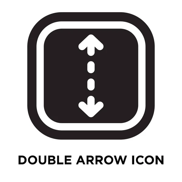Doble Flecha Icono Vector Aislado Sobre Fondo Blanco Concepto Logotipo — Vector de stock