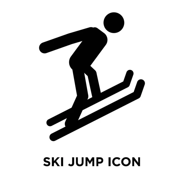 Вектор Значка Ski Jump Изолирован Белом Фоне Концепция Логотипа Знака — стоковый вектор