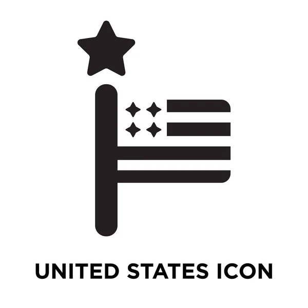 Estados Unidos Icono Vector Aislado Sobre Fondo Blanco Concepto Logotipo — Vector de stock