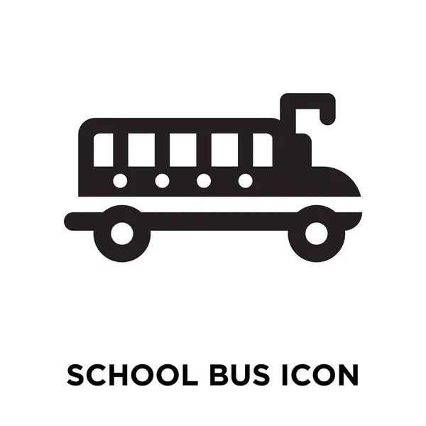 Vecteur Icône Bus Scolaire Isolé Sur Fond Blanc Concept Logo — Image vectorielle