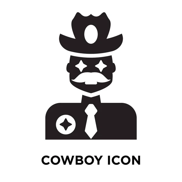 Vecteur Icône Cowboy Isolé Sur Fond Blanc Concept Logo Signe — Image vectorielle