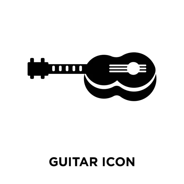 Gitaar Pictogram Vector Geïsoleerd Een Witte Achtergrond Logo Concept Van — Stockvector