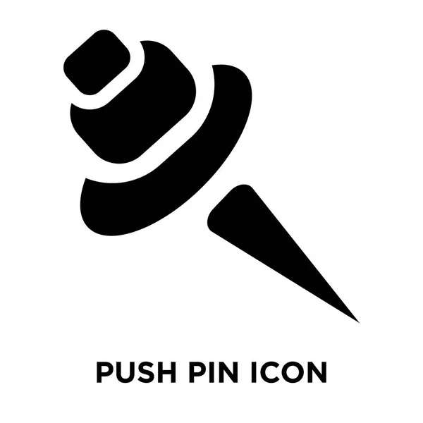 Push Pin Icône Vecteur Isolé Sur Fond Blanc Concept Logo — Image vectorielle