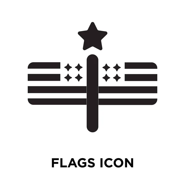 Vetor Ícone Bandeiras Isolado Fundo Branco Conceito Logotipo Sinal Bandeiras —  Vetores de Stock