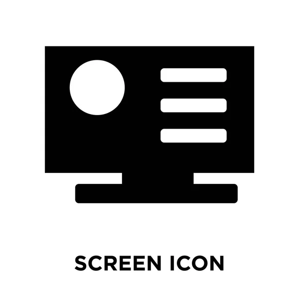 Icono Pantalla Vector Aislado Sobre Fondo Blanco Concepto Logotipo Pantalla — Archivo Imágenes Vectoriales