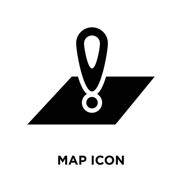 Vector Icono Mapa Aislado Sobre Fondo Blanco Concepto Logotipo Signo — Vector de stock