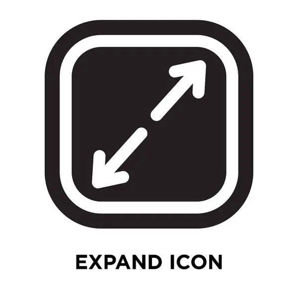 Vektorové Ikony Rozbalit Izolované Bílém Pozadí Logo Pojmu Rozbalit Nápis — Stockový vektor