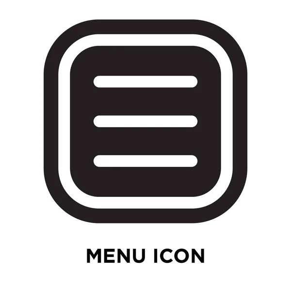 Menu Icona Vettoriale Isolato Sfondo Bianco Logo Concetto Menu Segno — Vettoriale Stock