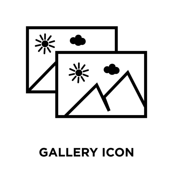 Galerie Pictogram Vector Geïsoleerd Een Witte Achtergrond Logo Concept Van — Stockvector