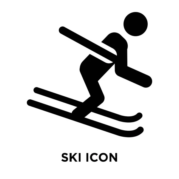 Вектор Значка Лыжи Изолирован Белом Фоне Концепция Логотипа Лыжного Знака — стоковый вектор