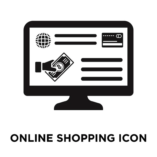 Online Shopping Symbol Vektor Isoliert Auf Weißem Hintergrund Logo Konzept — Stockvektor