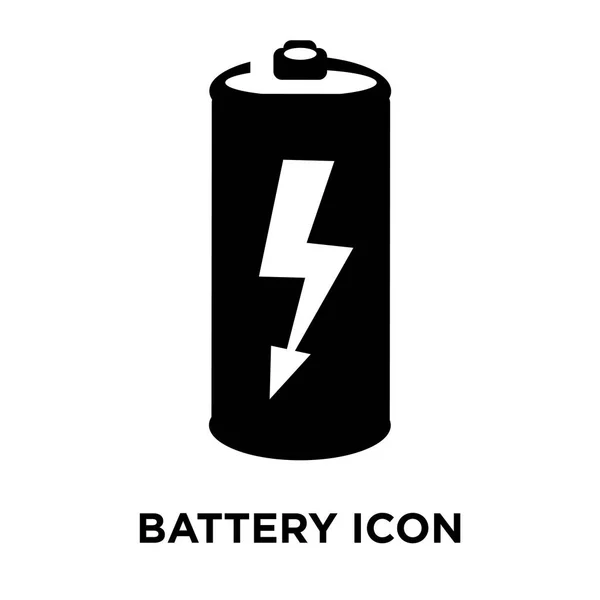 Batterie Icon Vektor Isoliert Auf Weißem Hintergrund Logo Konzept Des — Stockvektor