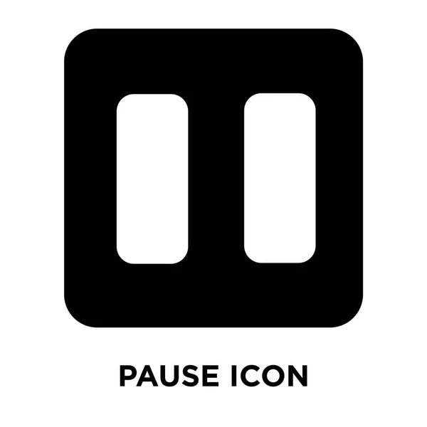 Pausa Icono Vector Aislado Sobre Fondo Blanco Concepto Logotipo Pausa — Vector de stock