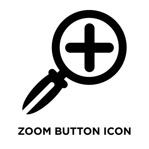 Zoom Botón Icono Vector Aislado Sobre Fondo Blanco Concepto Logotipo — Archivo Imágenes Vectoriales