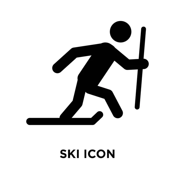 Vector Icono Esquí Aislado Sobre Fondo Blanco Logotipo Concepto Signo — Archivo Imágenes Vectoriales