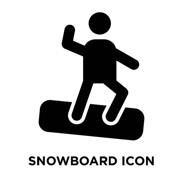 Snowboard Icon Vektor Isoliert Auf Weißem Hintergrund Logo Konzept Des — Stockvektor