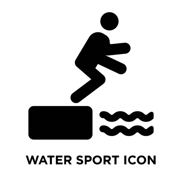 Water Sport icon vector isolated on white background, logo concept of Water Sport sign on transparent background, filled black symbol